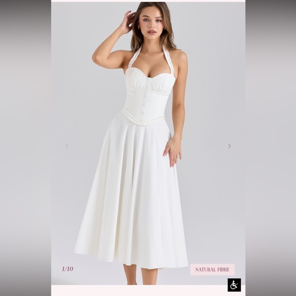 House of CB Dresses & Skirts - House of CB White Corset Midi Dress